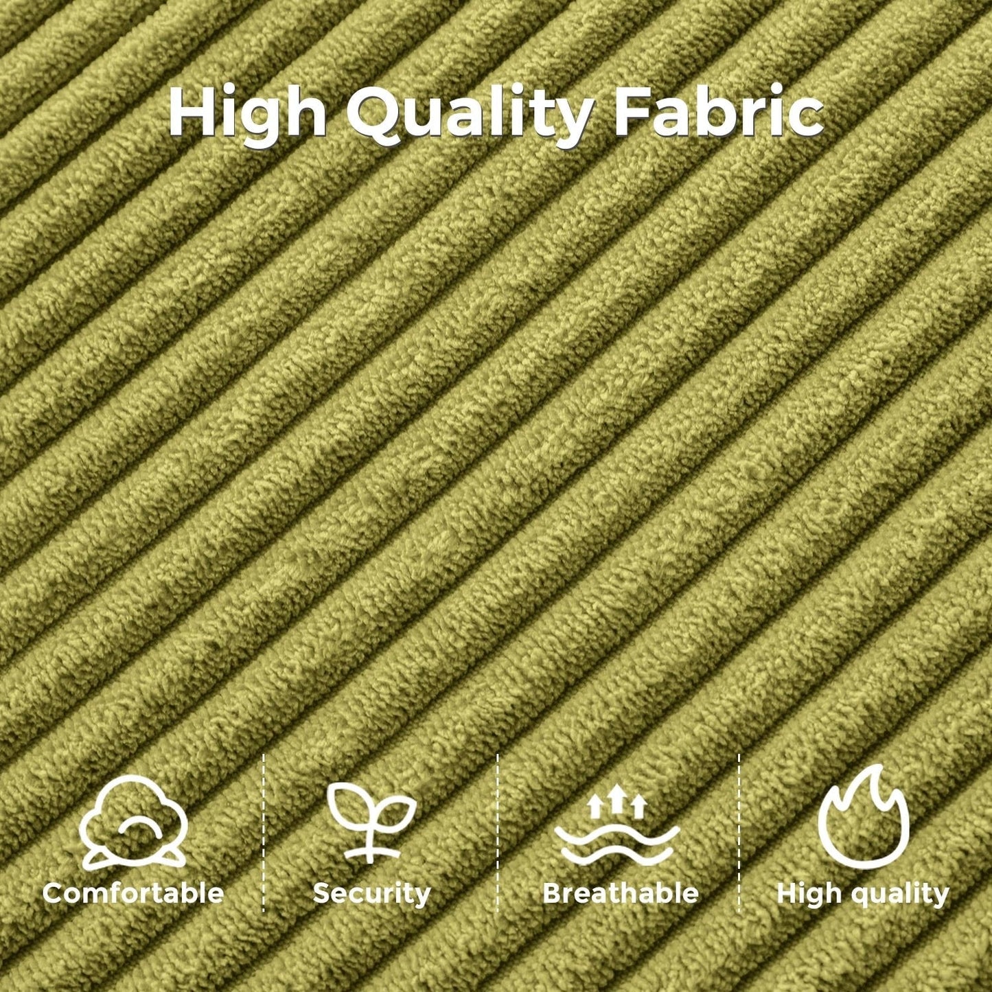 Canapé-lit pliant en velours côtelé 8 places, simple