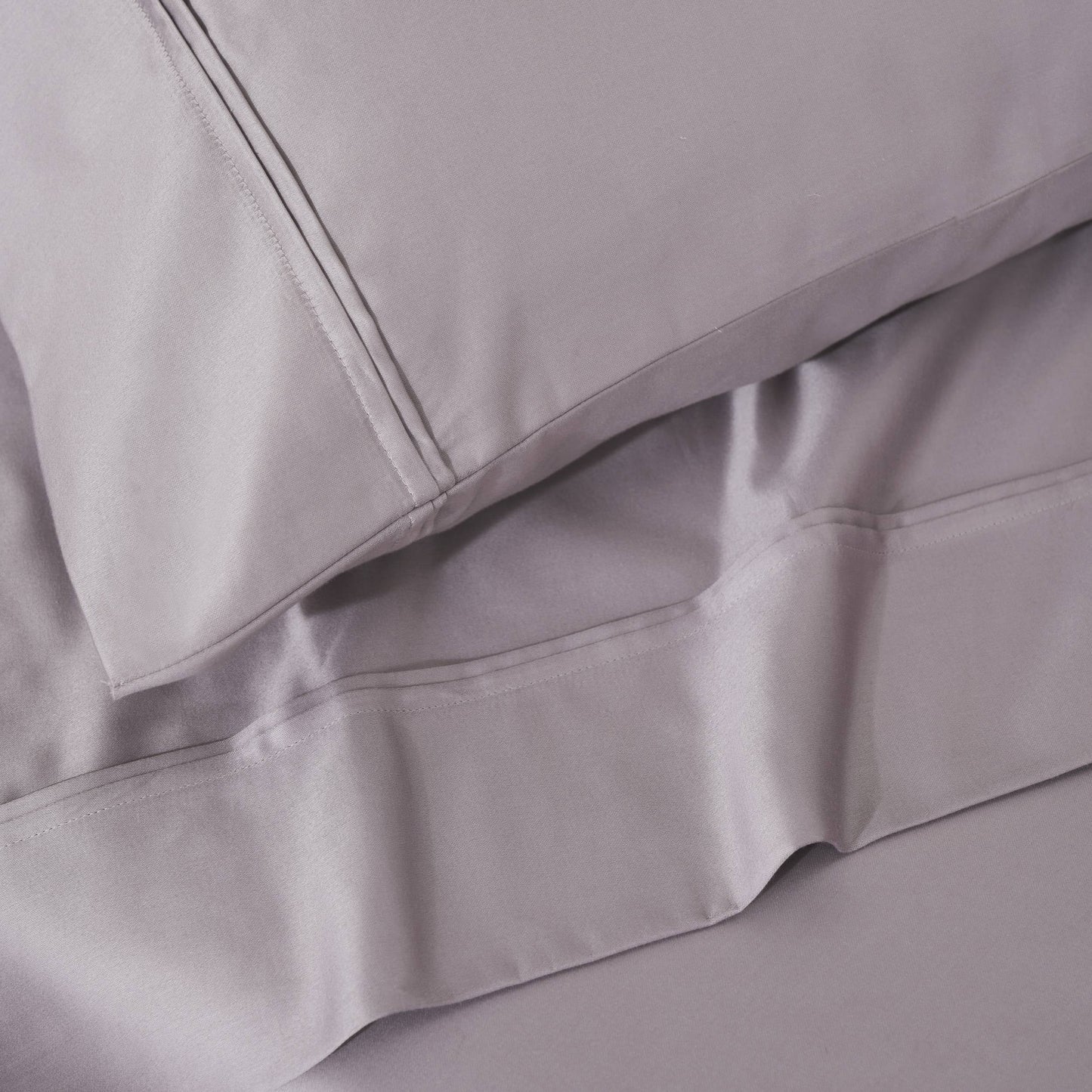 Parure de draps unie écologique en coton égyptien de qualité supérieure 1 200 fils