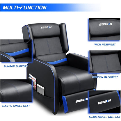 Canapé inclinable ergonomique en cuir PU BOSSIN pour salon