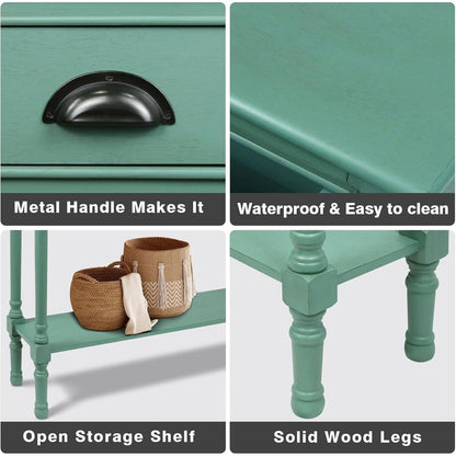 Console d'entrée à 3 tiroirs en bois de Burlington