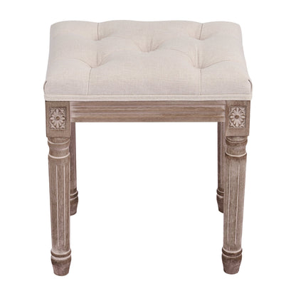Tabouret de pied et tabouret de coiffeuse rembourrés vintage français CO-Z