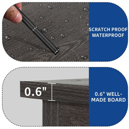 Meuble TV Farmhouse pouvant accueillir jusqu'à 65 téléviseurs avec portes et étagères ouvertes Console multimédia Prise de courant