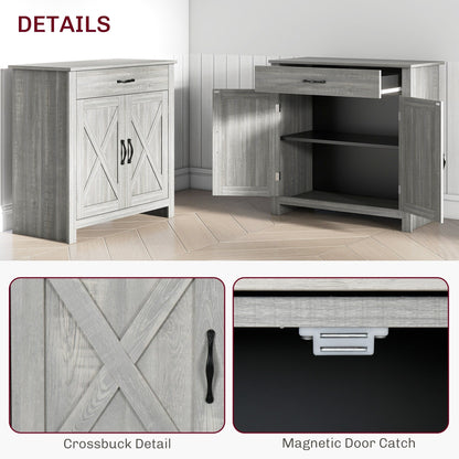 Buffet style grange HOMCOM 32, meuble de rangement buffet, bar à café pour salon ou entrée