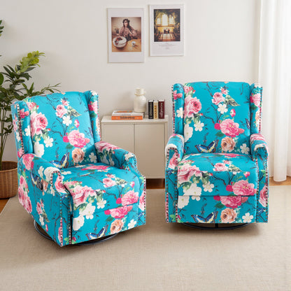 Ensemble de 2 fauteuils inclinables pivotants et coulissants de 29 po de largeur avec dossier à poussée manuelle