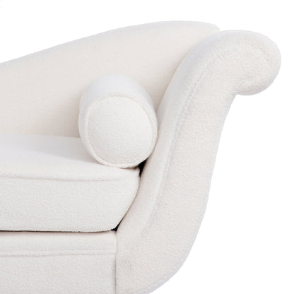 Chaise longue vintage avec accoudoirs en volutes par Christopher Knight Home
